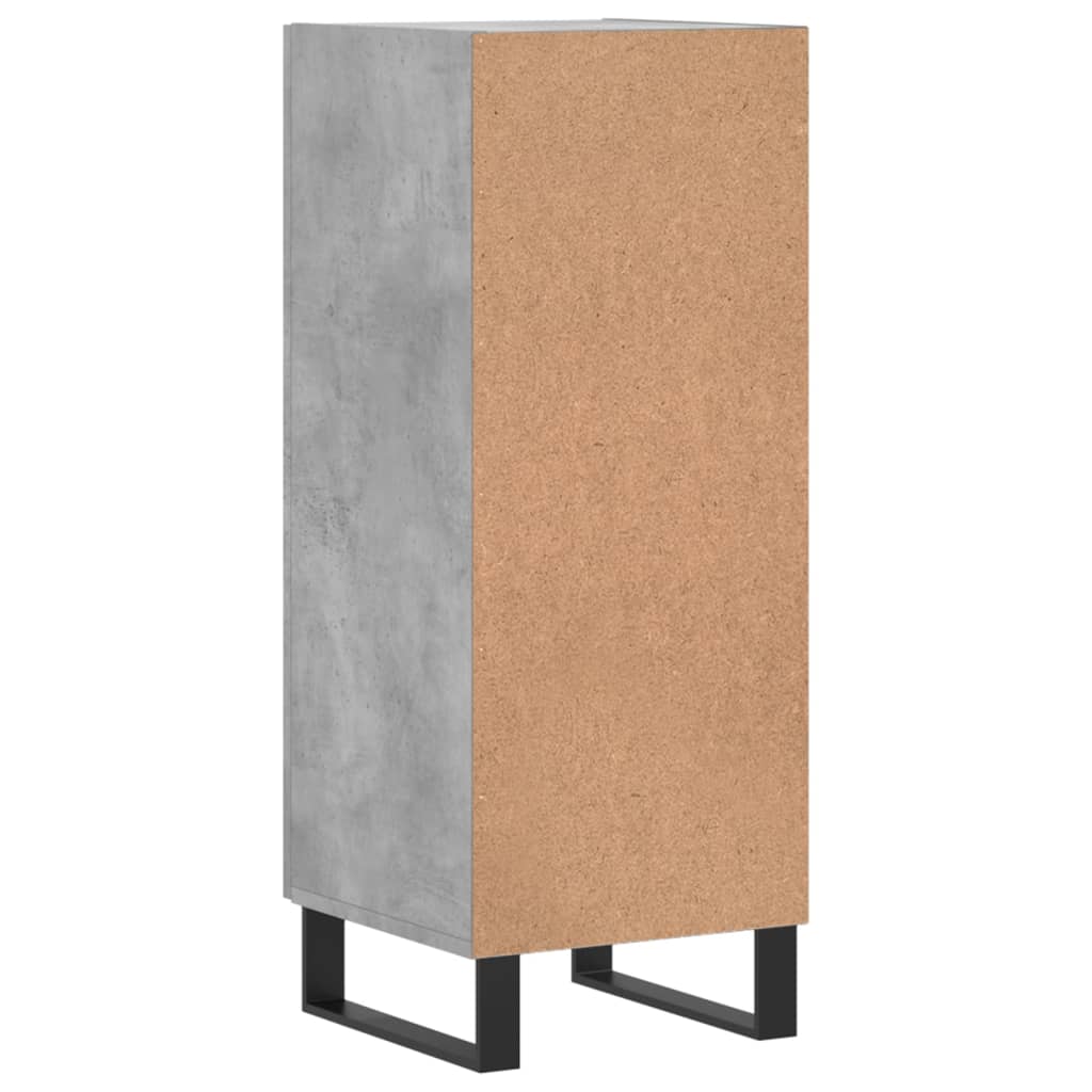 Credenza Grigio cemento 34,5x34x90 cm MDF