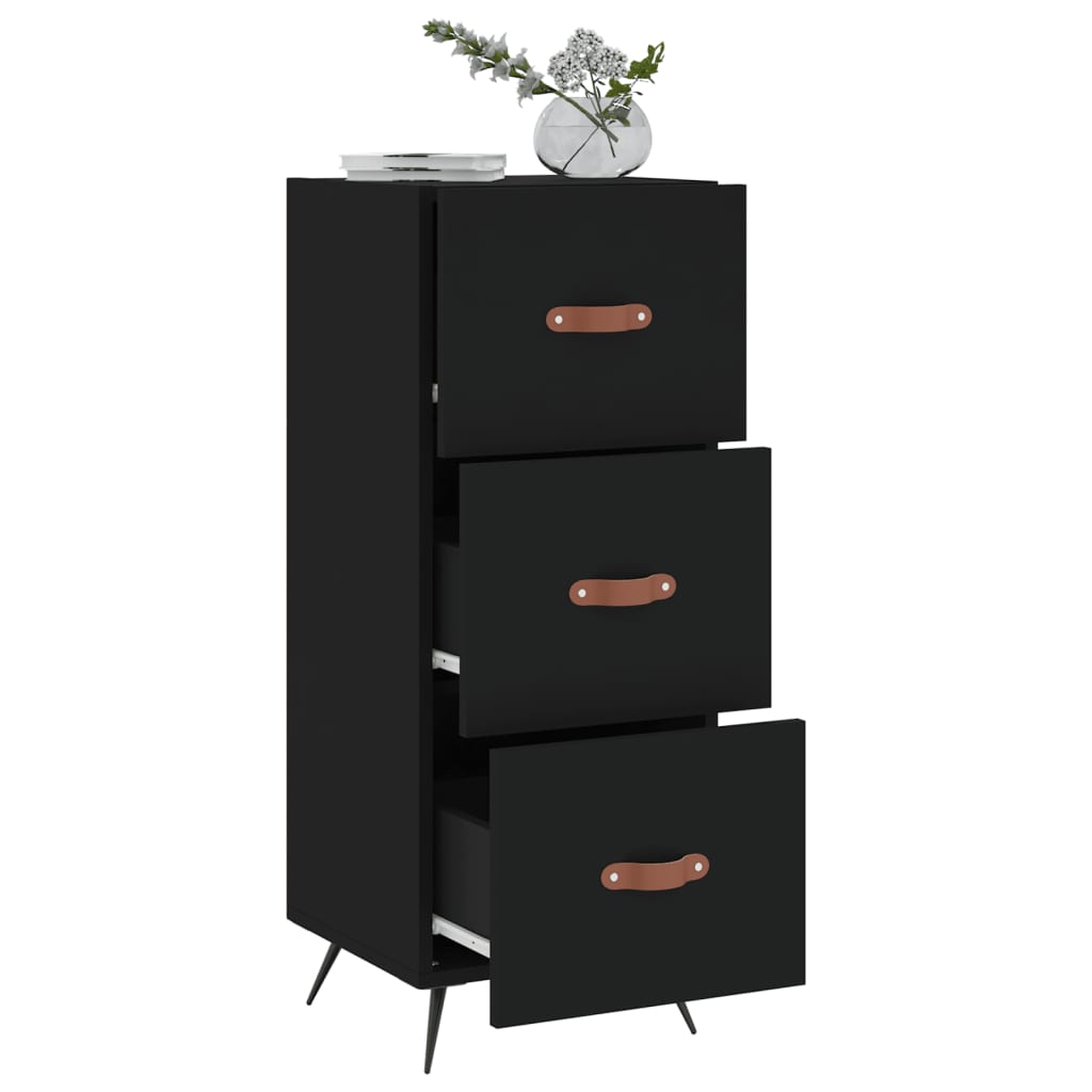 Black buffet 34.5x34x90 cm Engineering wood