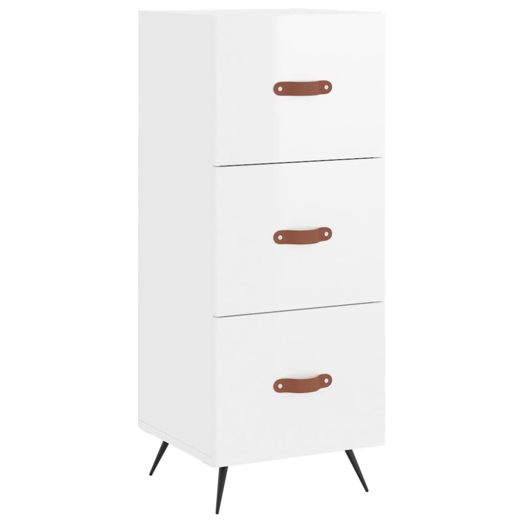 Credenza Bianco lucido 34,5x34x90 cm MDF