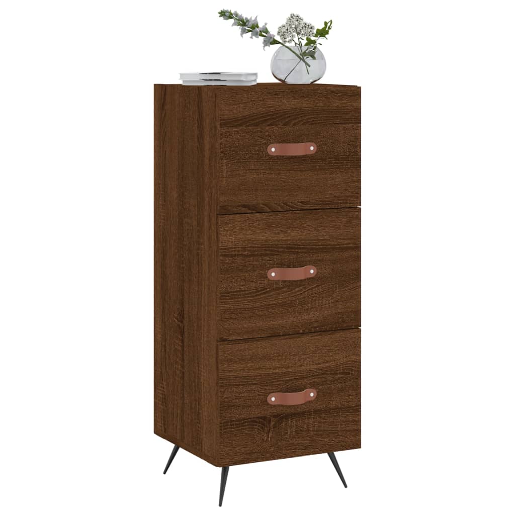 Buffet Chêne marron 34,5x34x90 cm Bois d'ingénierie