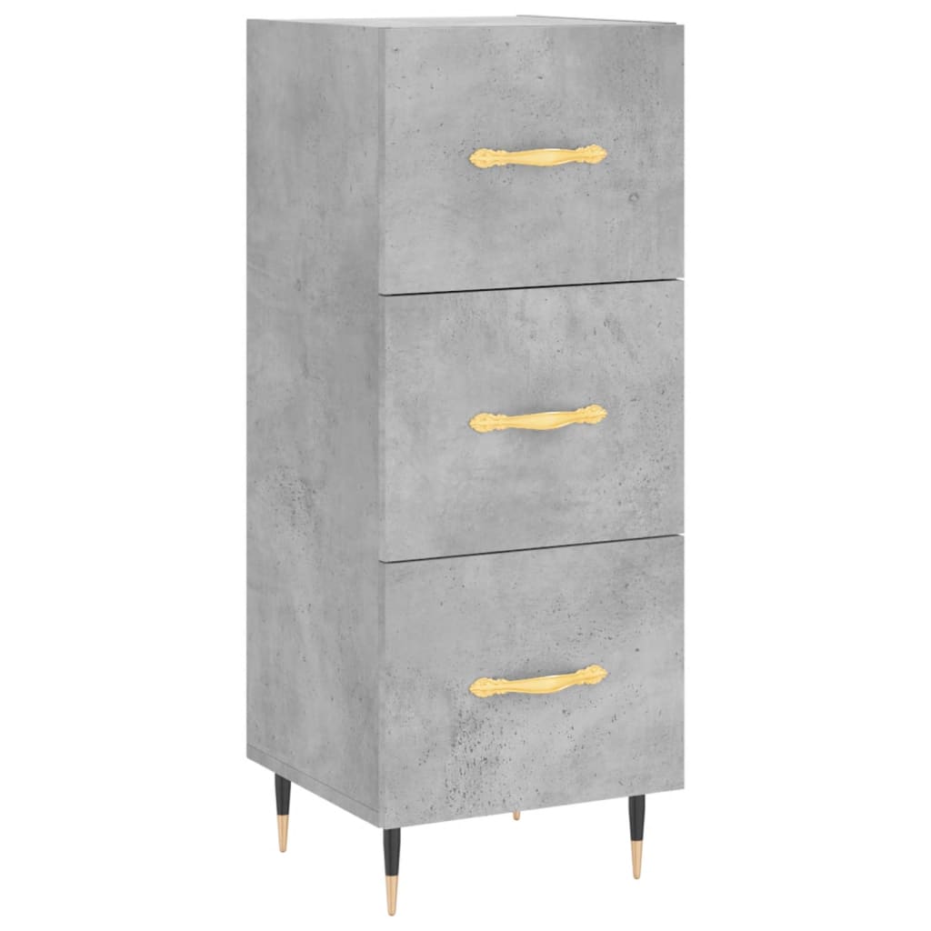 Credenza Grigio cemento 34,5x34x90 cm MDF