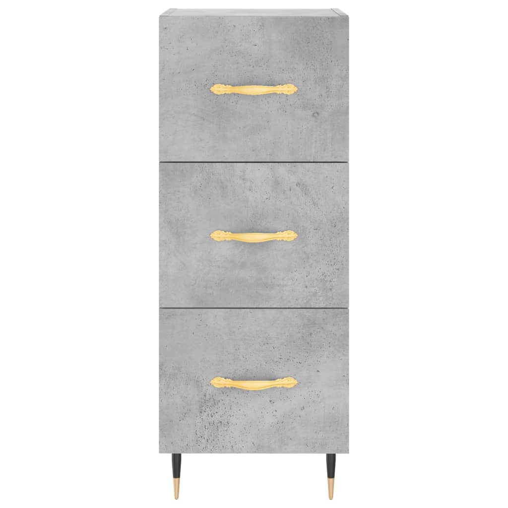 Credenza Grigio cemento 34,5x34x90 cm MDF