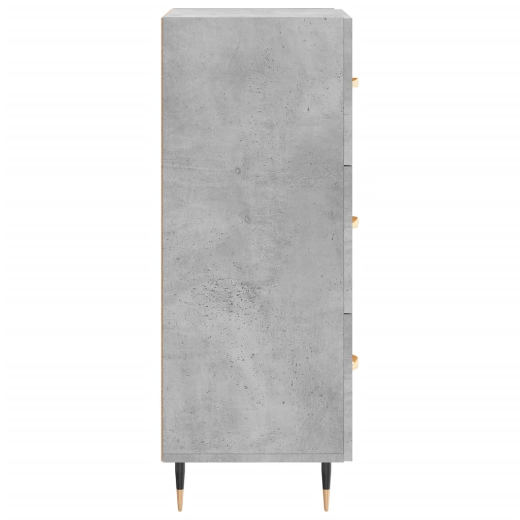 Buffet Gris béton 34,5x34x90 cm Bois d'ingénierie