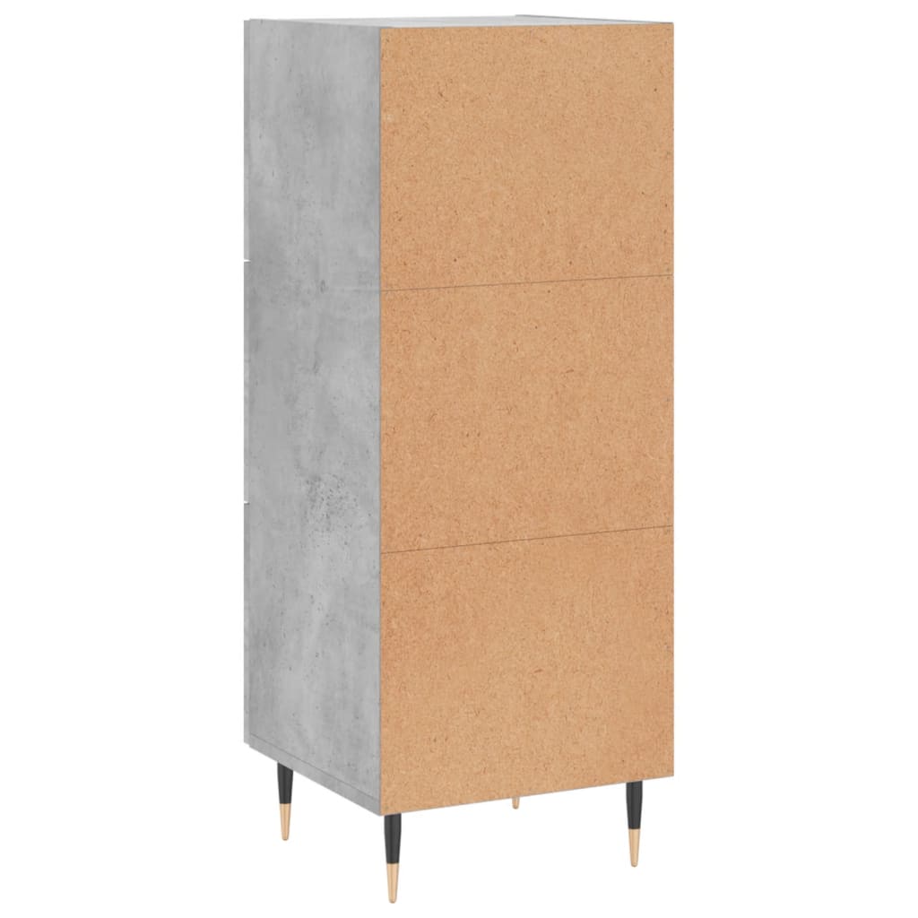 Credenza Grigio cemento 34,5x34x90 cm MDF