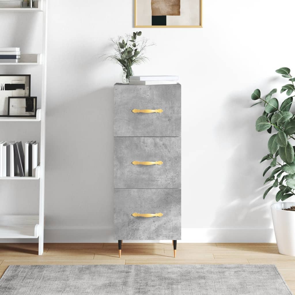 Concrete gray buffet 34.5x34x90 cm Engineering wood