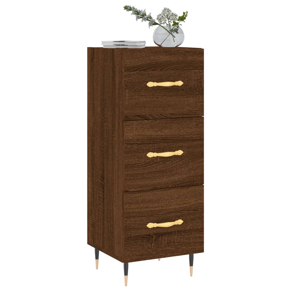 Buffet Chêne marron 34,5x34x90 cm Bois d'ingénierie