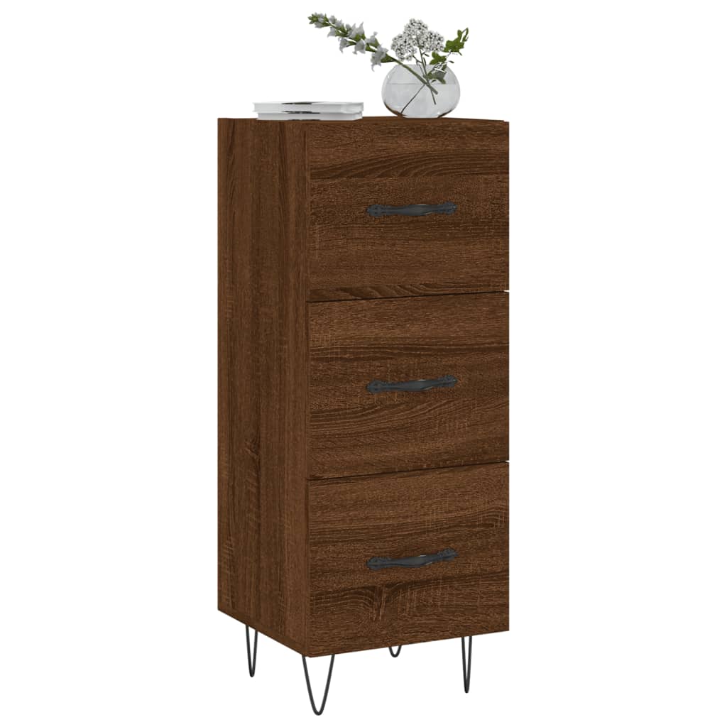 Brown oak buffet 34.5x34x90 cm Engineering wood