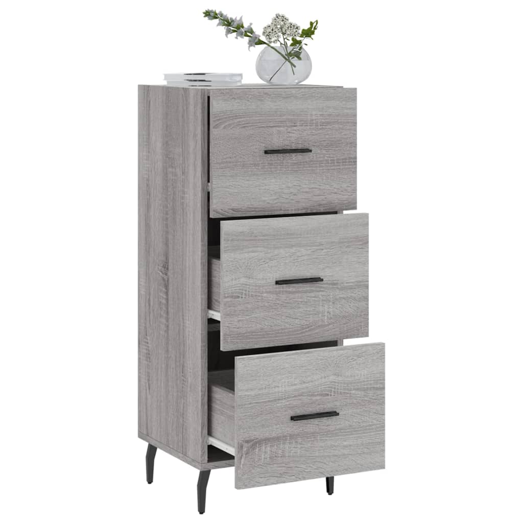 Credenza Sonoma grigia 34,5x34x90 cm MDF