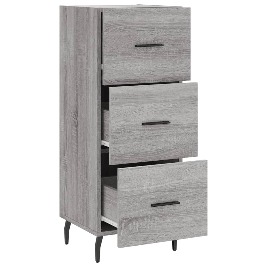 Credenza Sonoma grigia 34,5x34x90 cm MDF