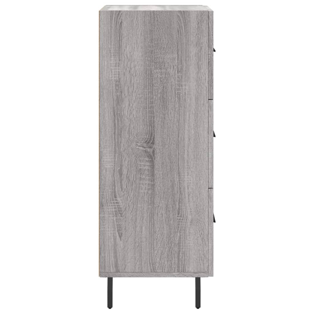 Credenza Sonoma grigia 34,5x34x90 cm MDF