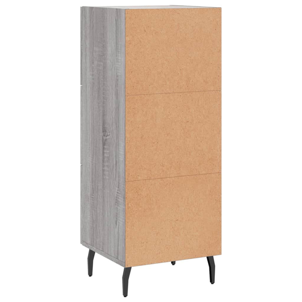 Credenza Sonoma grigia 34,5x34x90 cm MDF