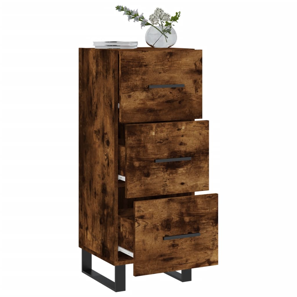 Buffet Chêne fumé 34,5x34x90 cm Bois d'ingénierie