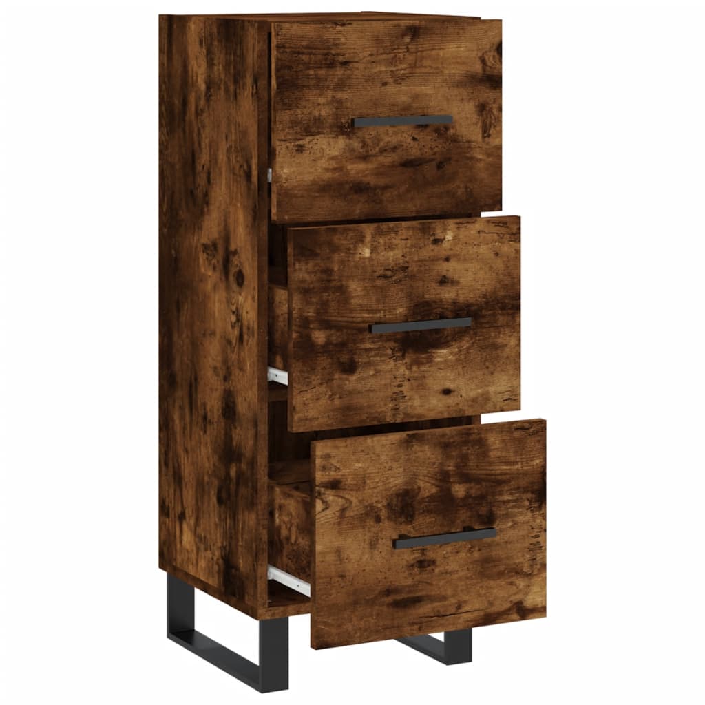 Buffet Chêne fumé 34,5x34x90 cm Bois d'ingénierie