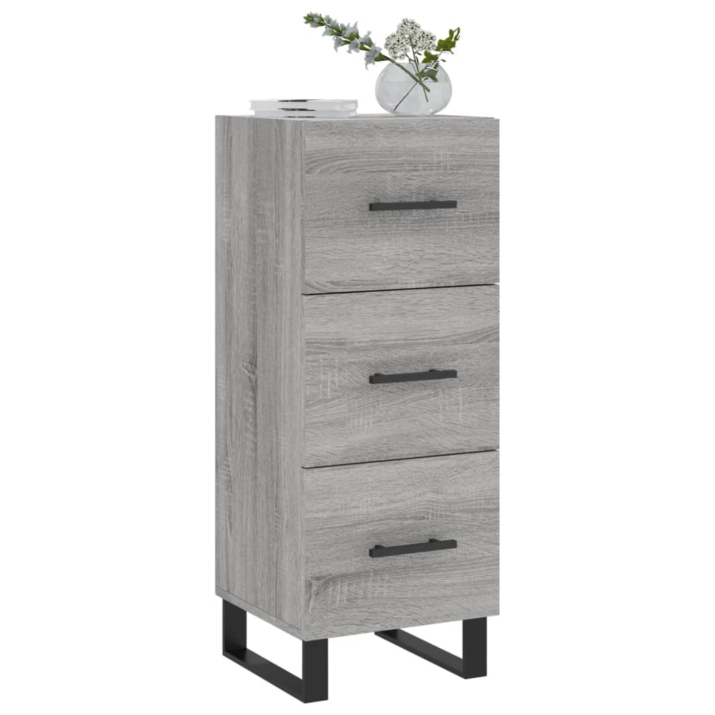 Buffet Sonoma gris 34,5x34x90 cm Bois d'ingénierie