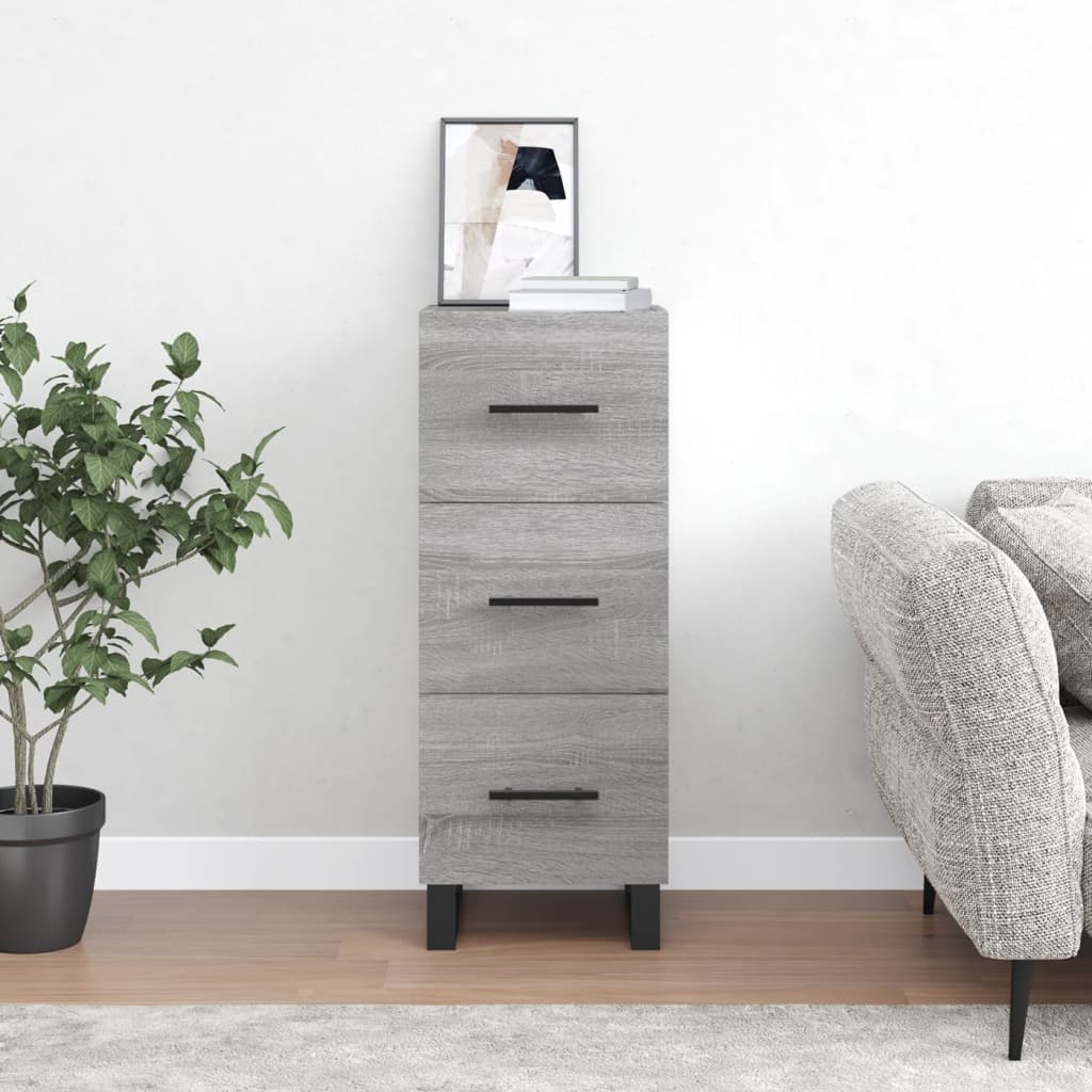 Grey Sonoma Buffet 34.5x34x90 cm INGEGNERIA legno