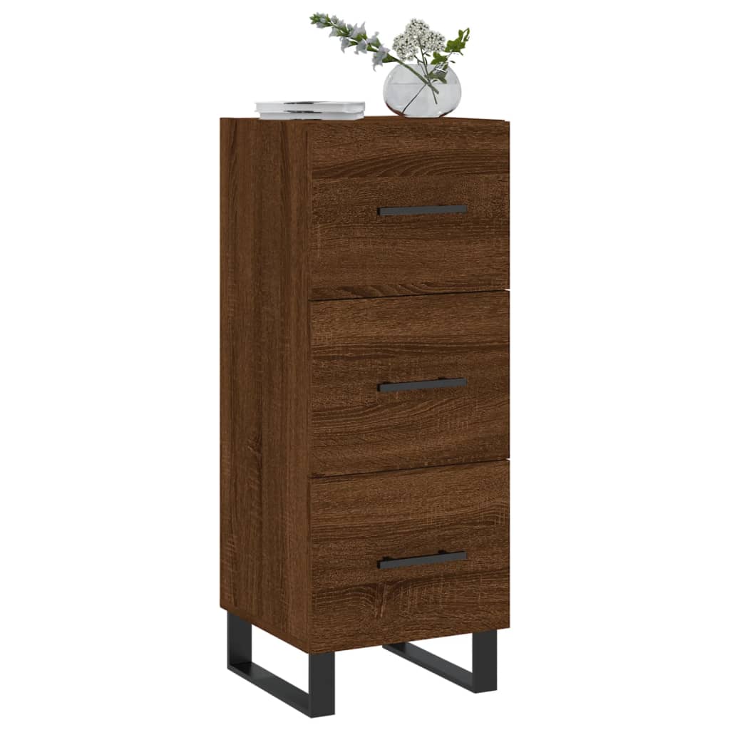 Brown oak buffet 34.5x34x90 cm Engineering wood