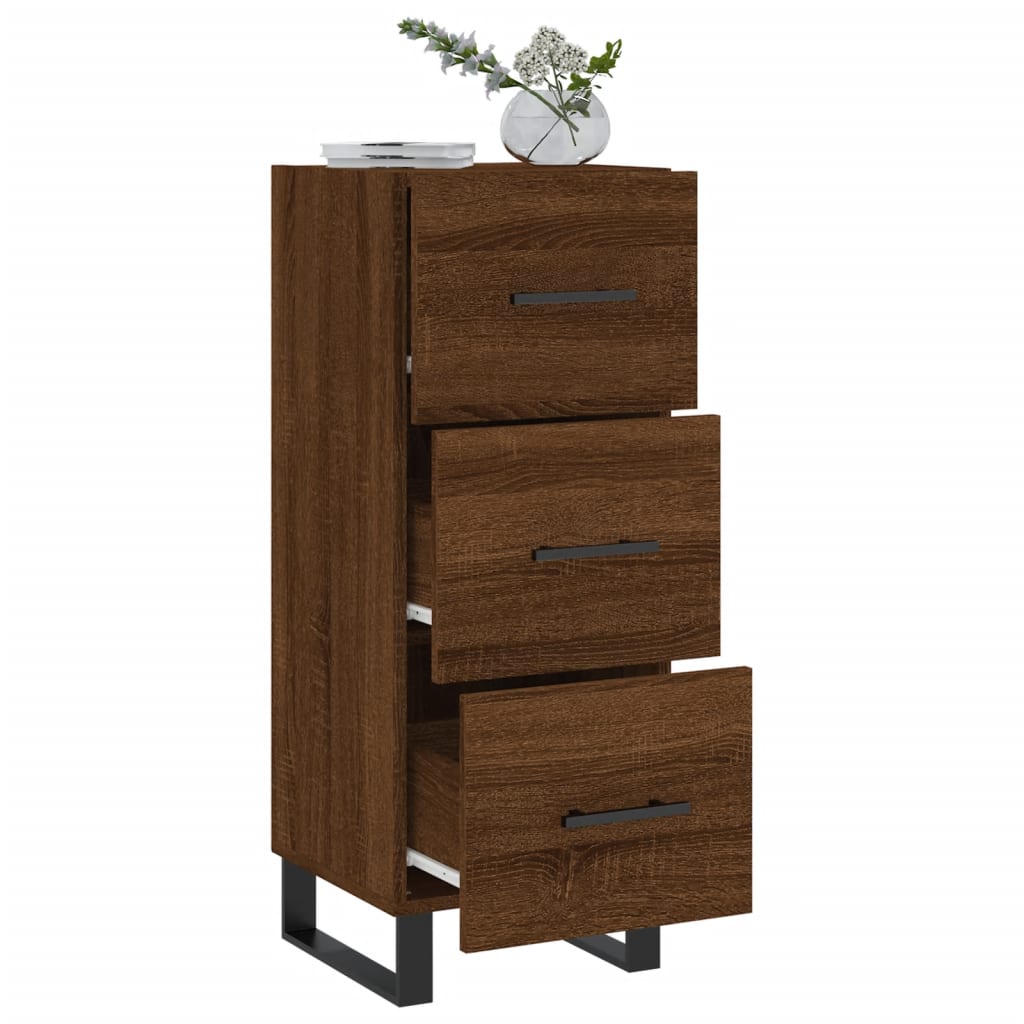 Buffet Chêne marron 34,5x34x90 cm Bois d'ingénierie