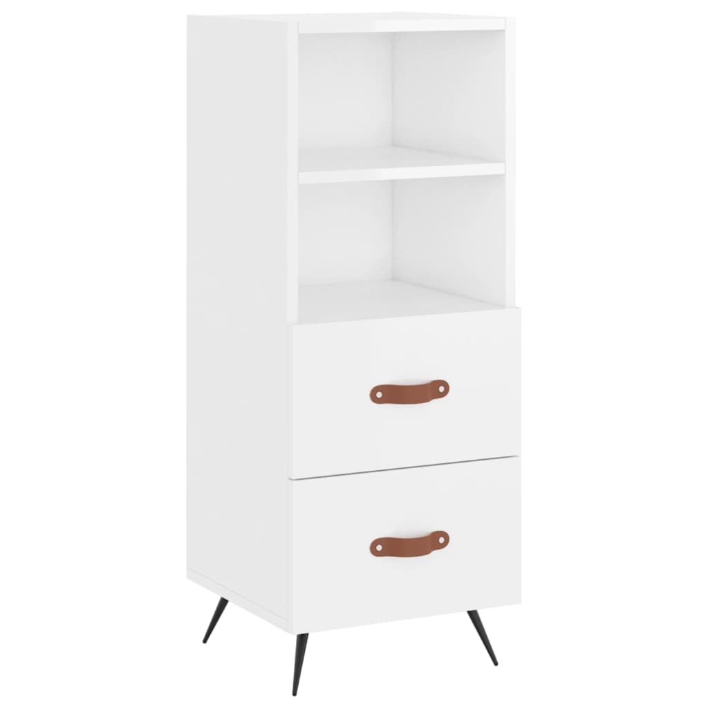 Brilliant white buffet 34.5x34x90 cm Engineering wood