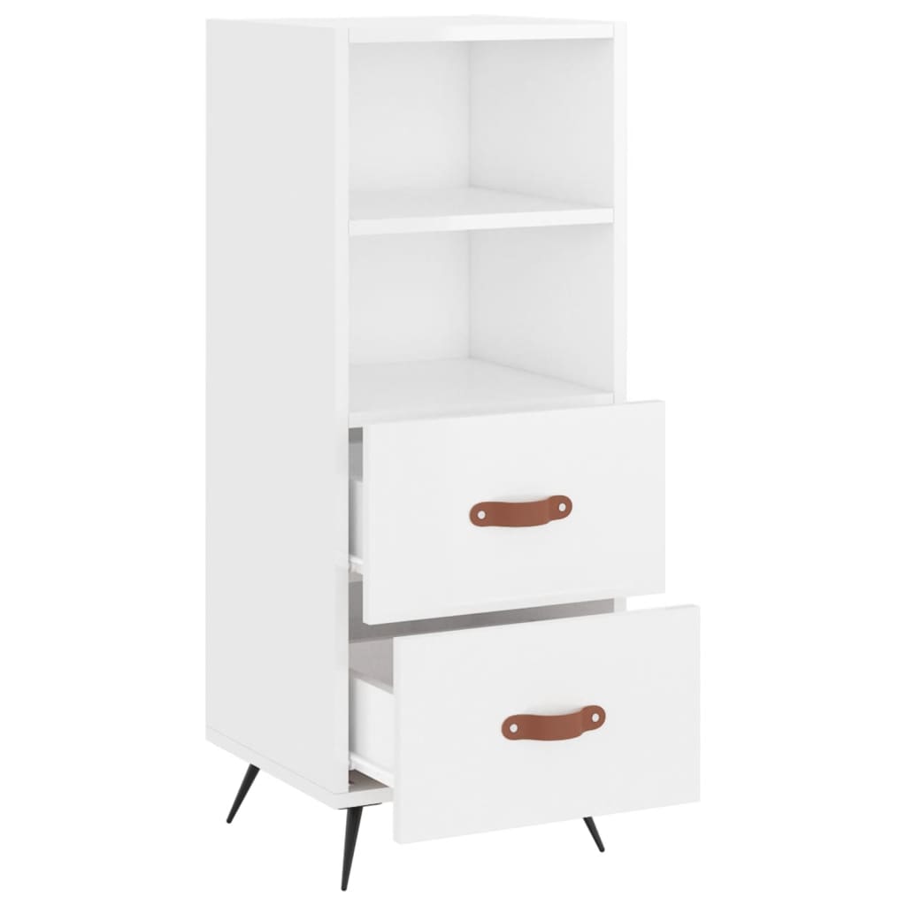 Brilliant white buffet 34.5x34x90 cm Engineering wood