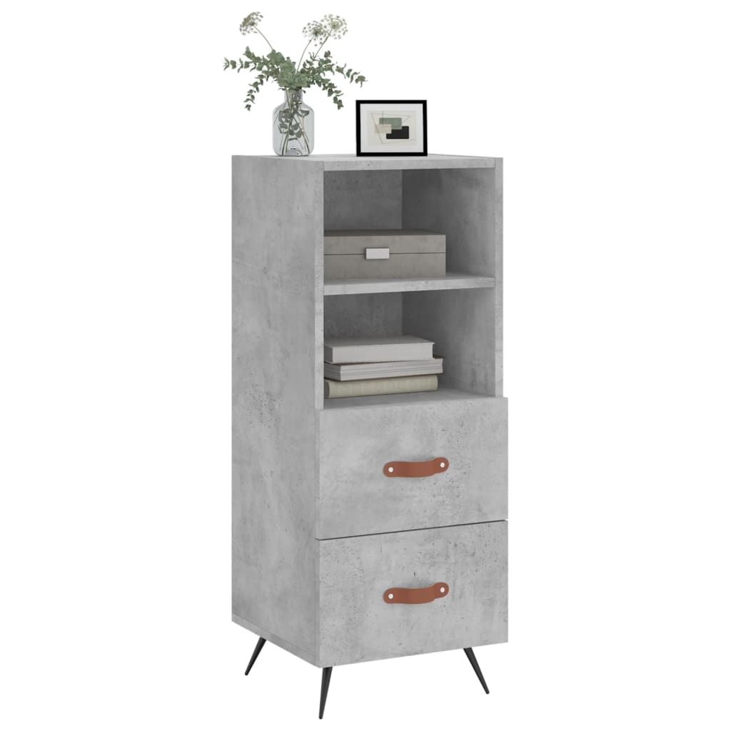 Concrete gray buffet 34.5x34x90 cm Engineering wood