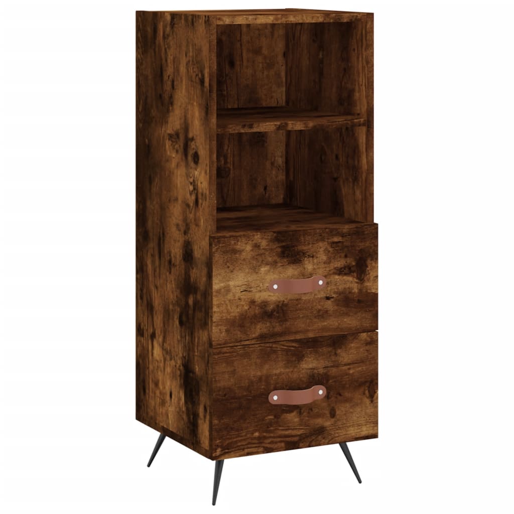 Buffet Chêne fumé 34,5x34x90 cm Bois d'ingénierie