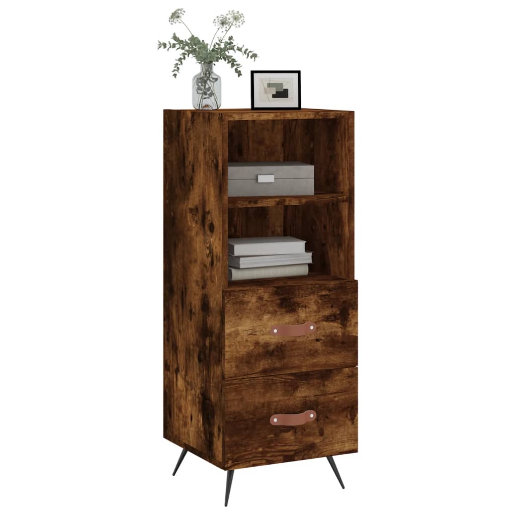 Buffet Chêne fumé 34,5x34x90 cm Bois d'ingénierie