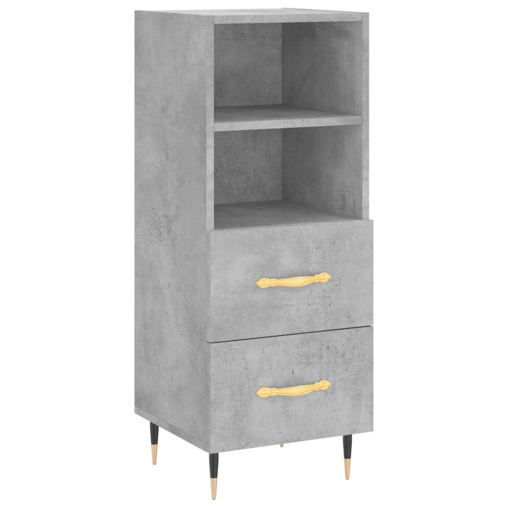 Credenza Grigio cemento 34,5x34x90 cm MDF