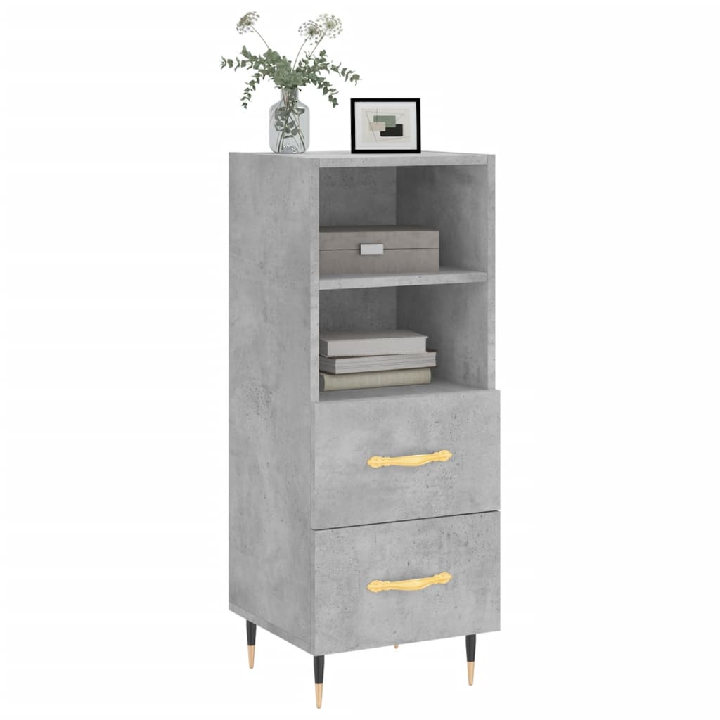 Credenza Grigio cemento 34,5x34x90 cm MDF