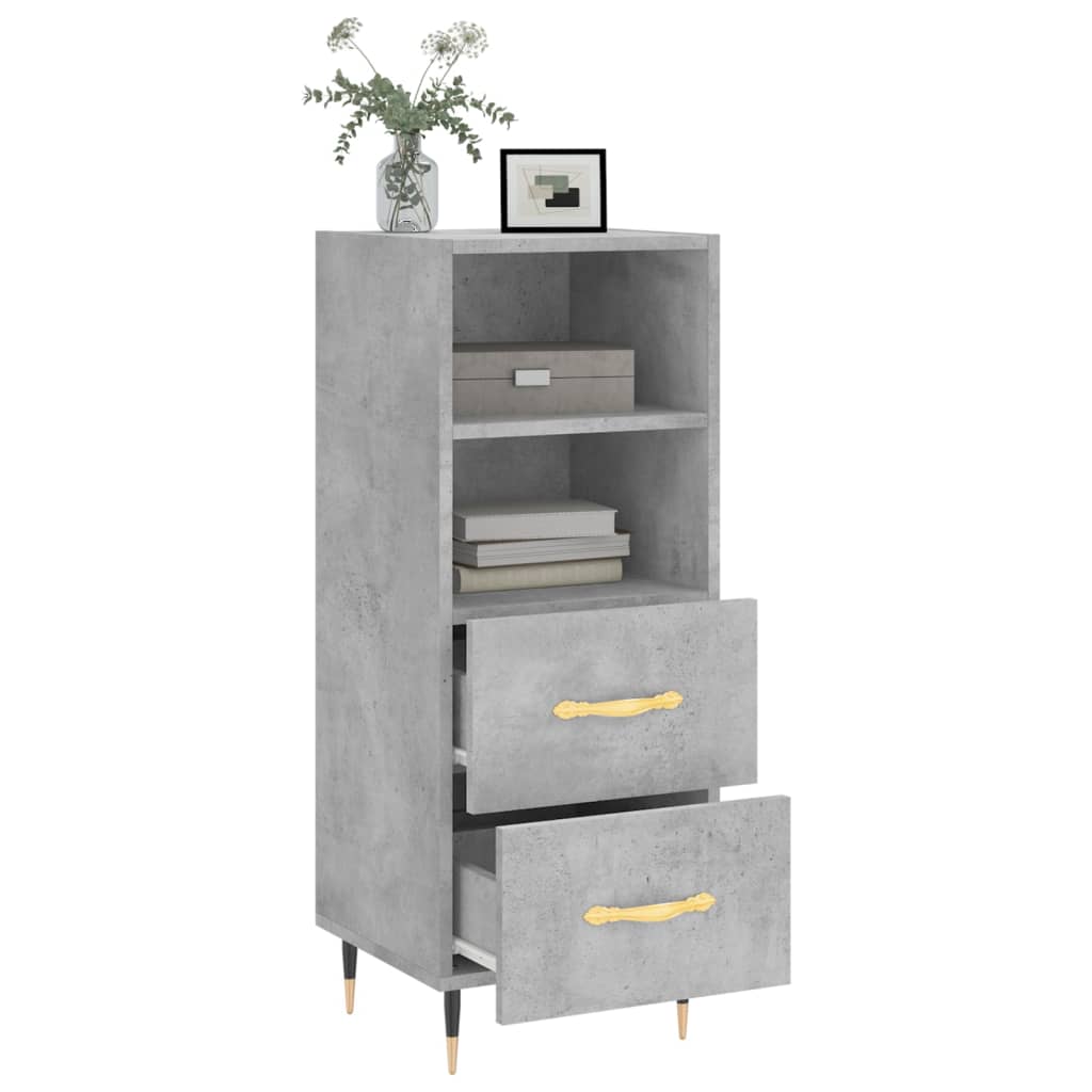 Credenza Grigio cemento 34,5x34x90 cm MDF