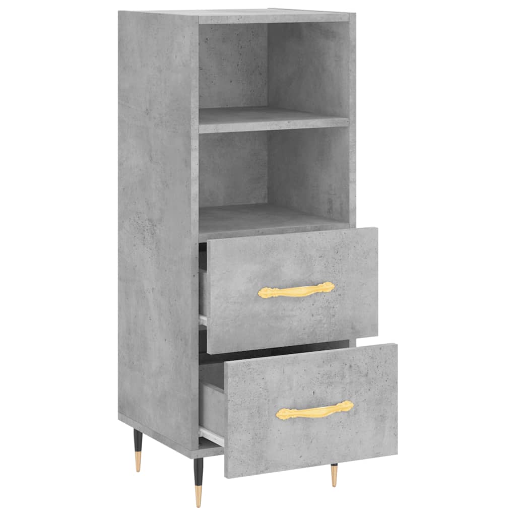 Credenza Grigio cemento 34,5x34x90 cm MDF