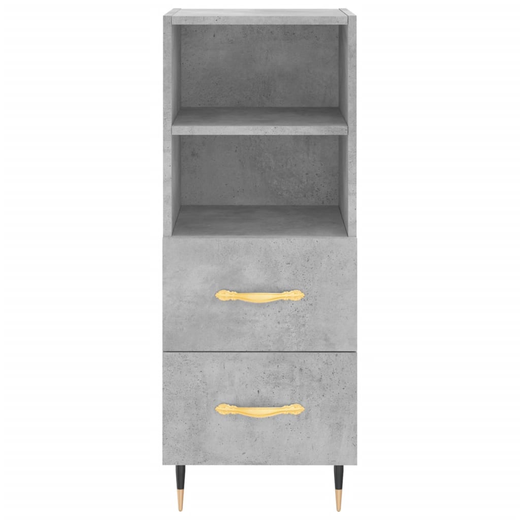 Credenza Grigio cemento 34,5x34x90 cm MDF