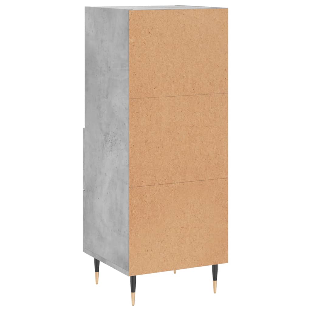 Buffet Gris béton 34,5x34x90 cm Bois d'ingénierie