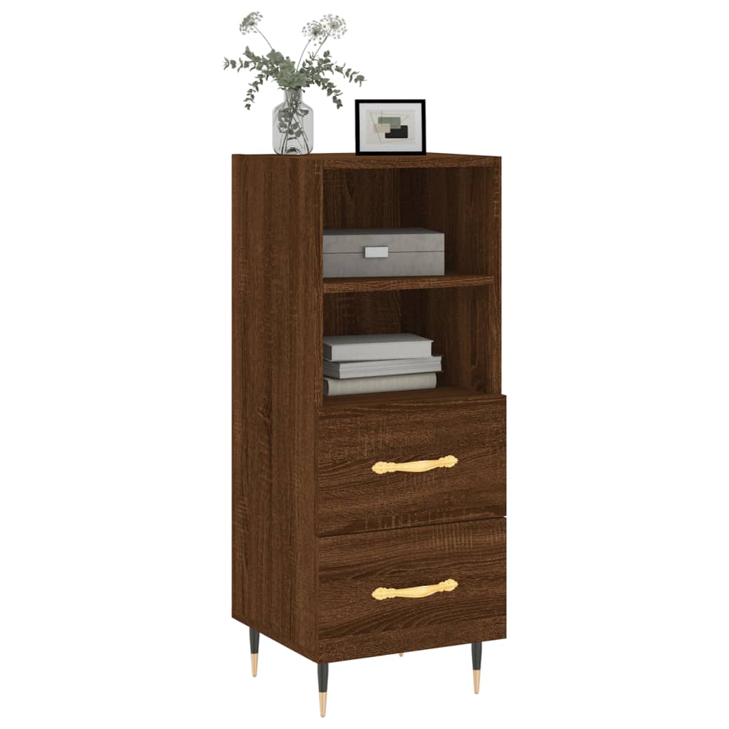 Brown oak buffet 34.5x34x90 cm Engineering wood