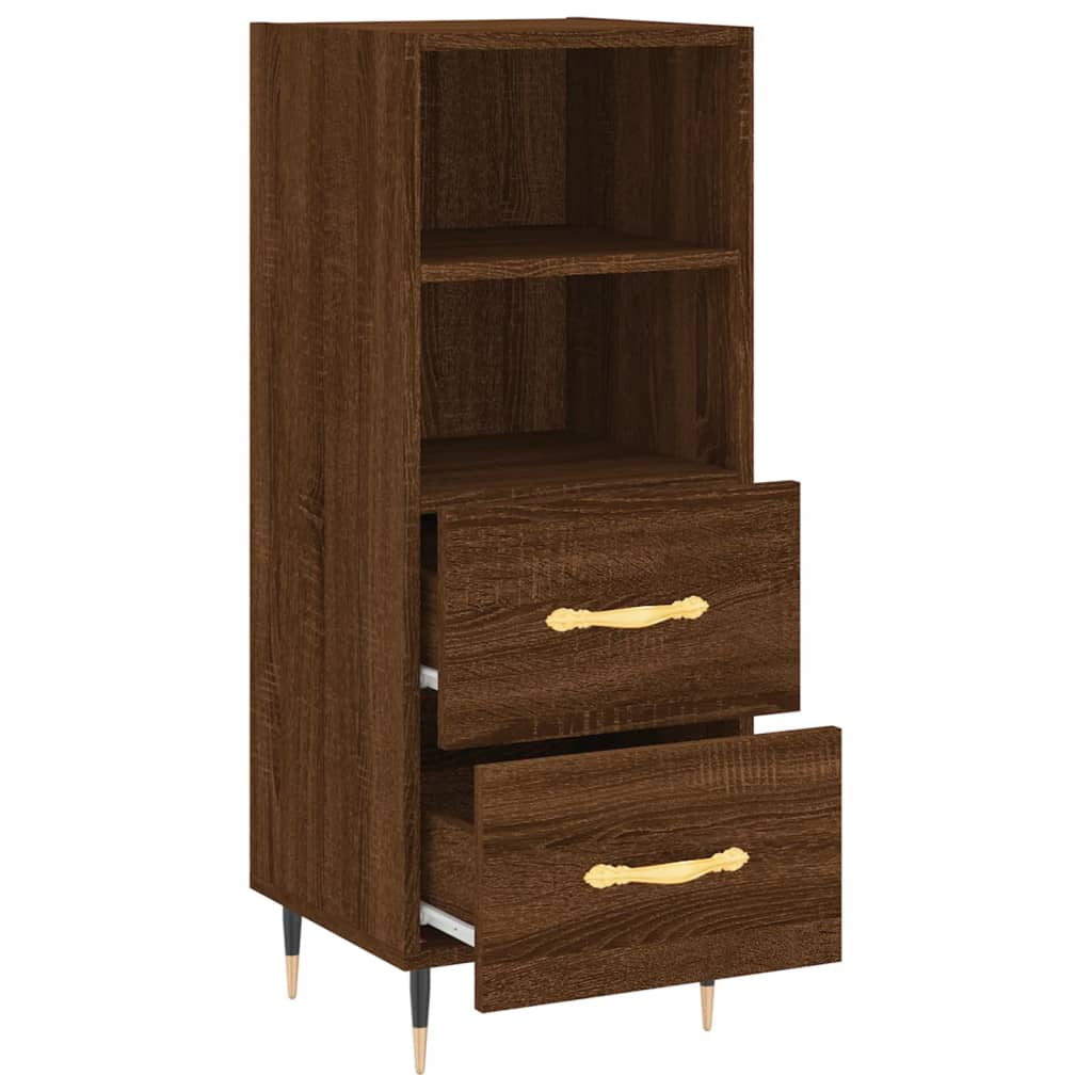 Buffet Chêne marron 34,5x34x90 cm Bois d'ingénierie