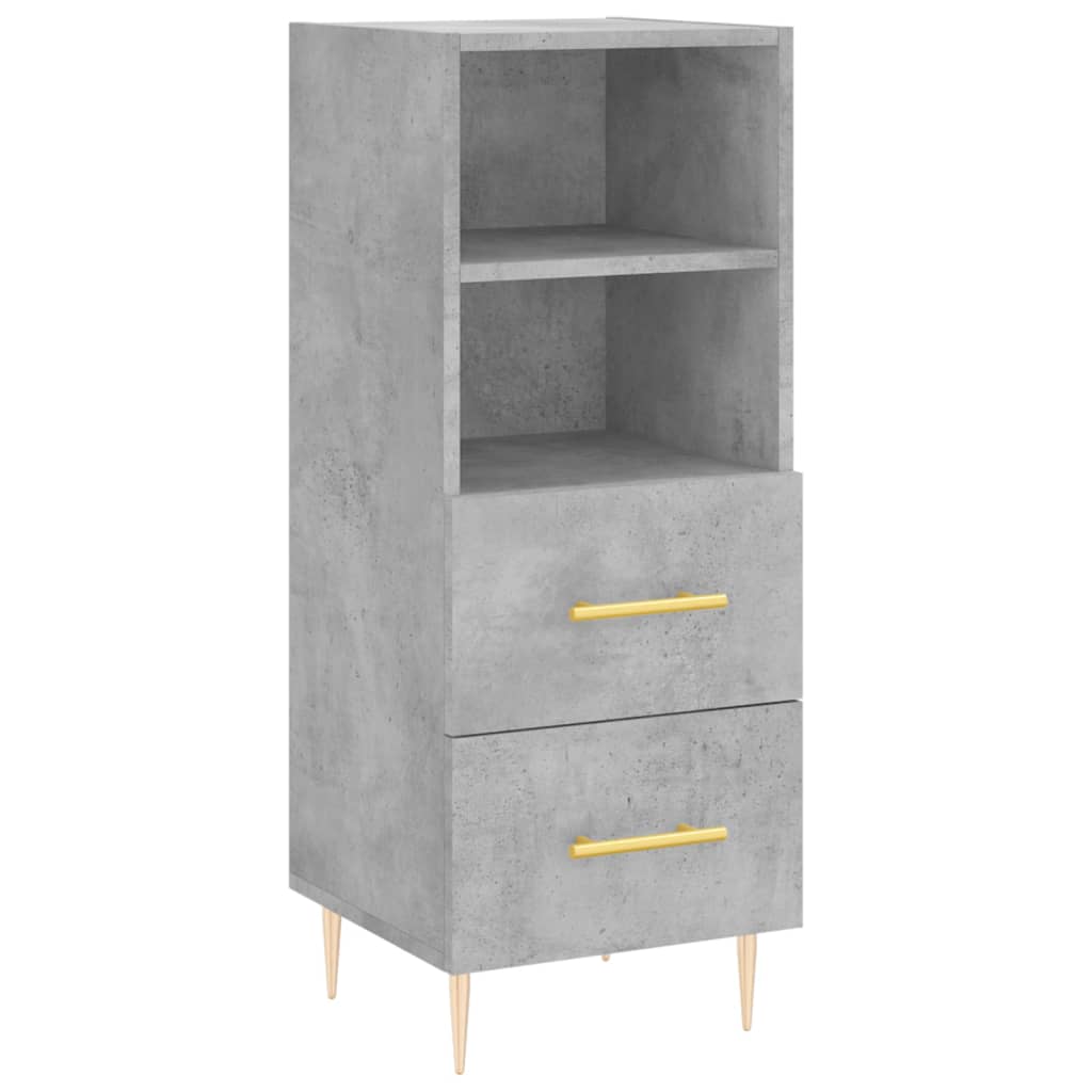 Credenza Grigio cemento 34,5x34x90 cm MDF