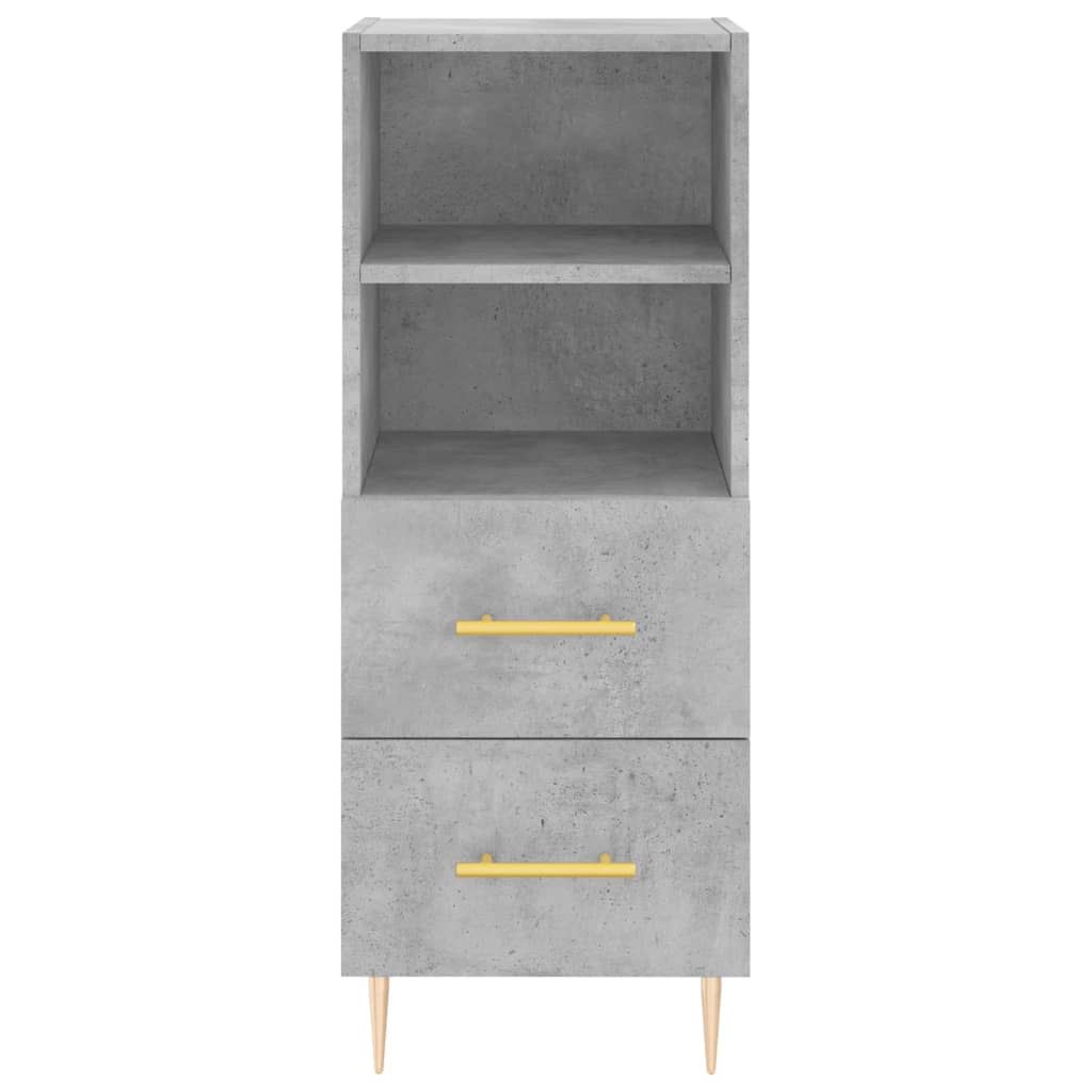 Credenza Grigio cemento 34,5x34x90 cm MDF