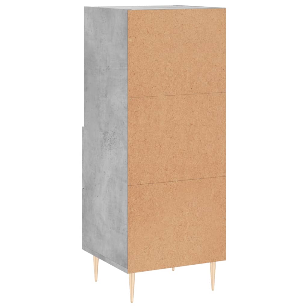 Credenza Grigio cemento 34,5x34x90 cm MDF