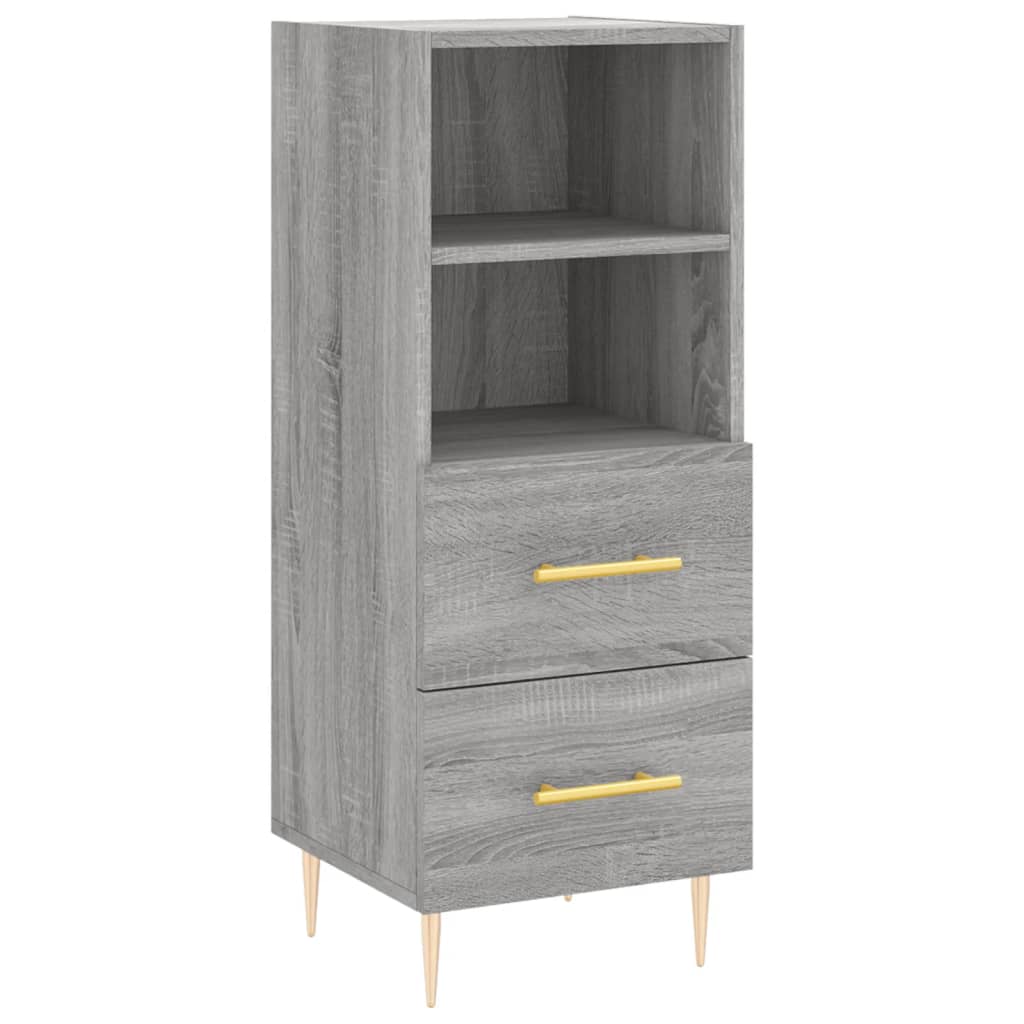 Buffet Sonoma gris 34,5x34x90 cm Bois d'ingénierie