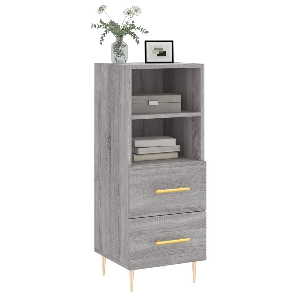 Credenza Sonoma grigia 34,5x34x90 cm MDF