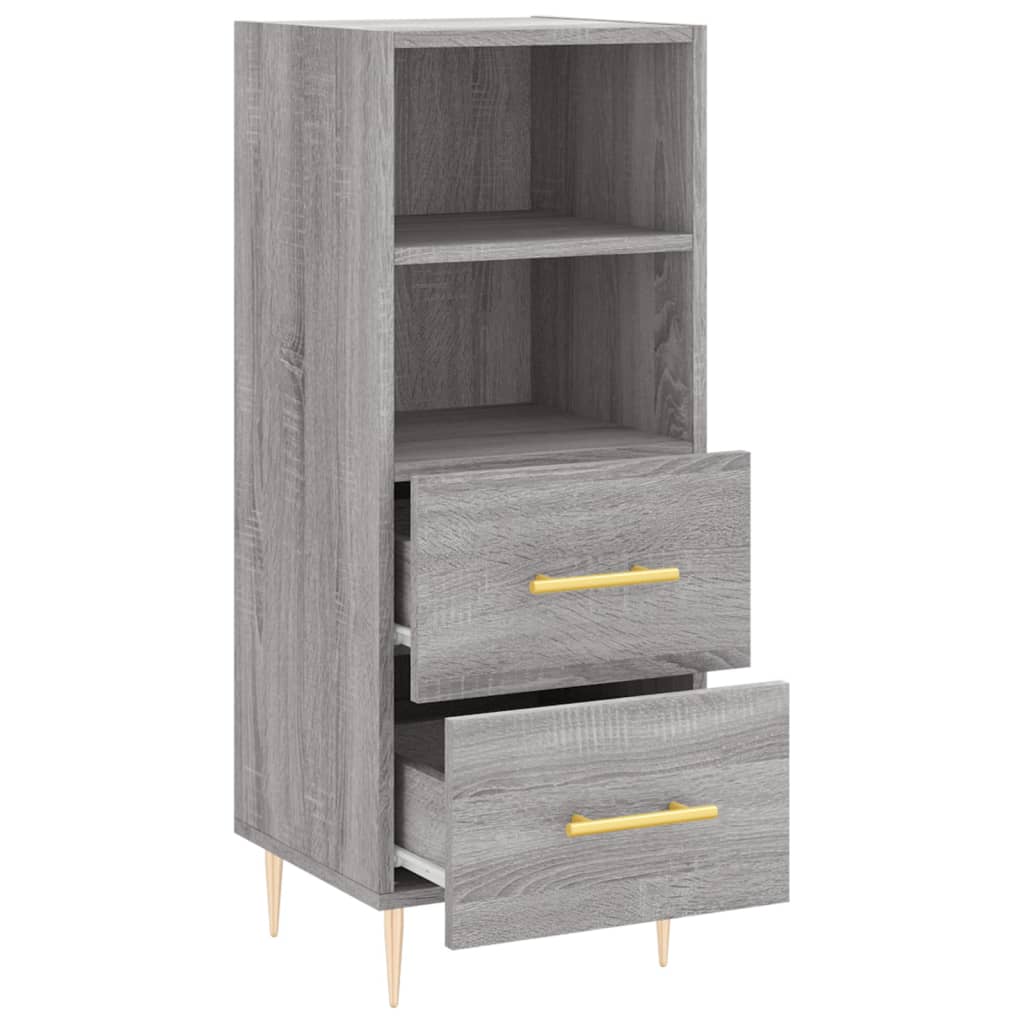 Credenza Sonoma grigia 34,5x34x90 cm MDF