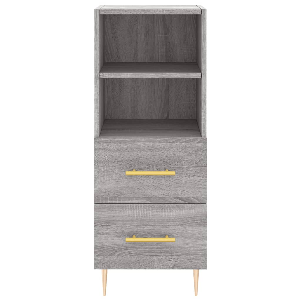 Credenza Sonoma grigia 34,5x34x90 cm MDF