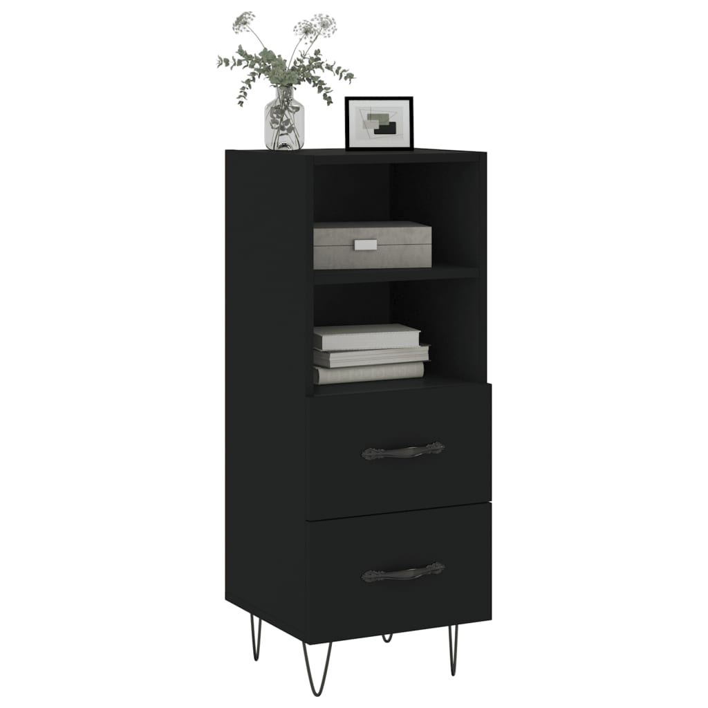 Black buffet 34.5x34x90 cm Engineering wood