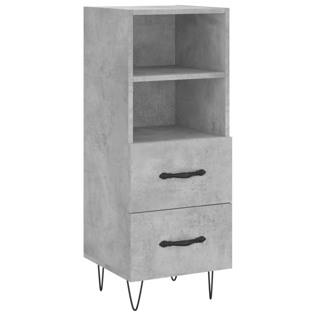 Credenza Grigio cemento 34,5x34x90 cm MDF