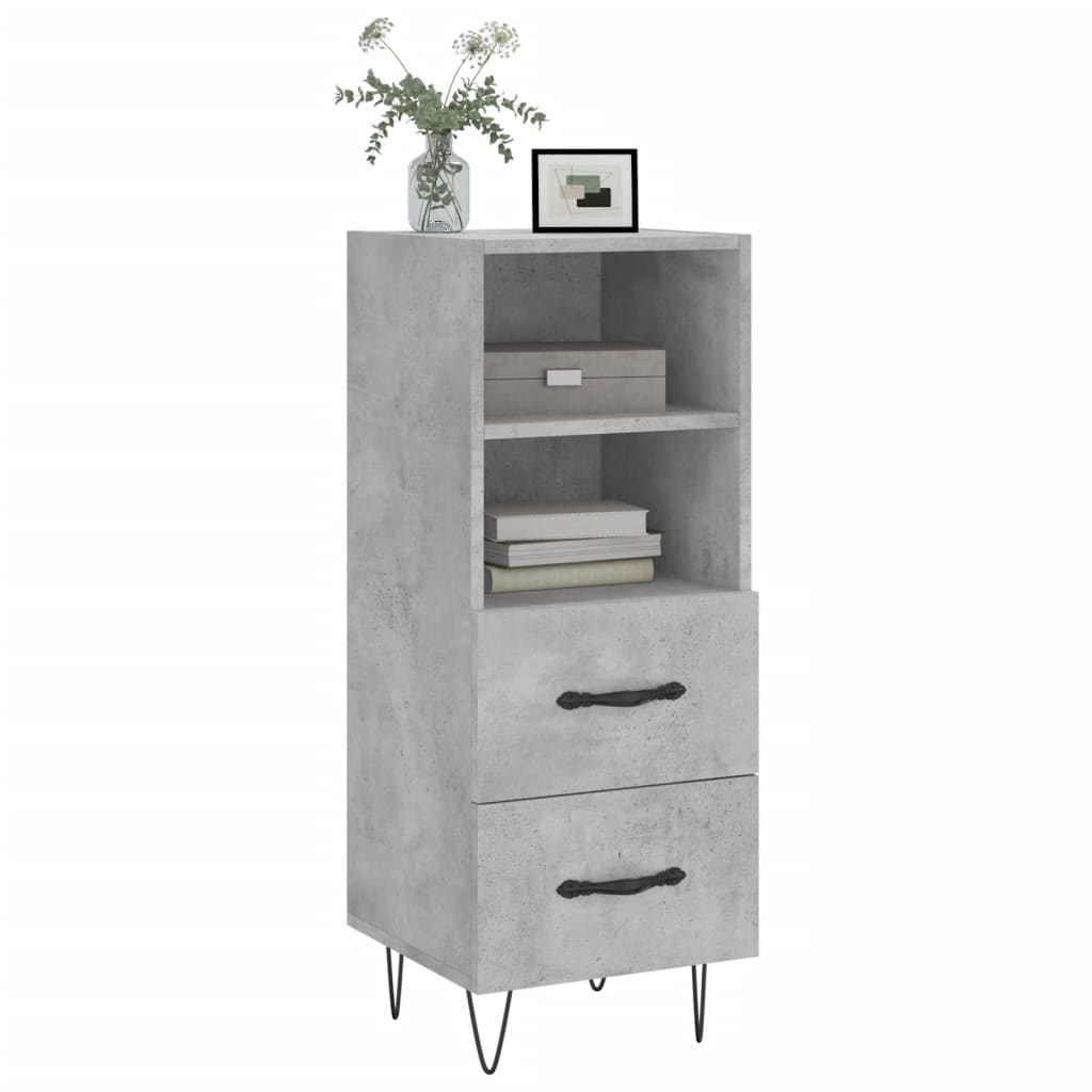 Credenza Grigio cemento 34,5x34x90 cm MDF