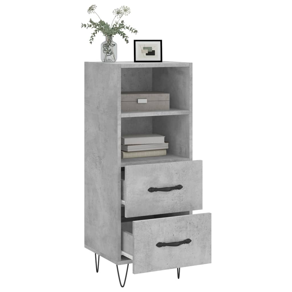 Credenza Grigio cemento 34,5x34x90 cm MDF