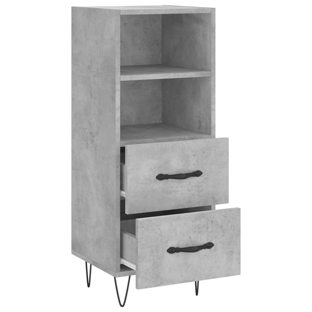 Credenza Grigio cemento 34,5x34x90 cm MDF