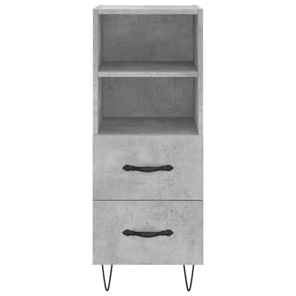 Credenza Grigio cemento 34,5x34x90 cm MDF