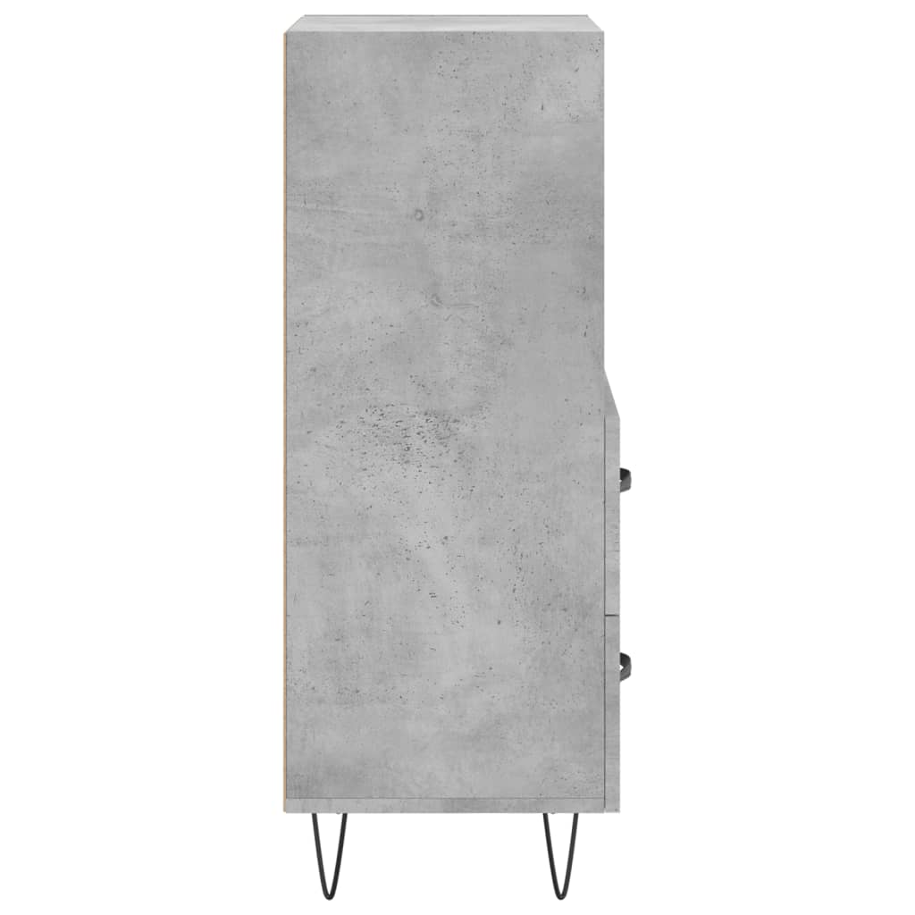 Credenza Grigio cemento 34,5x34x90 cm MDF