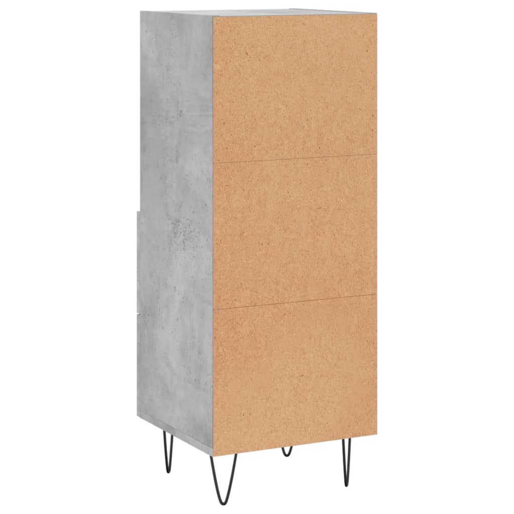 Credenza Grigio cemento 34,5x34x90 cm MDF