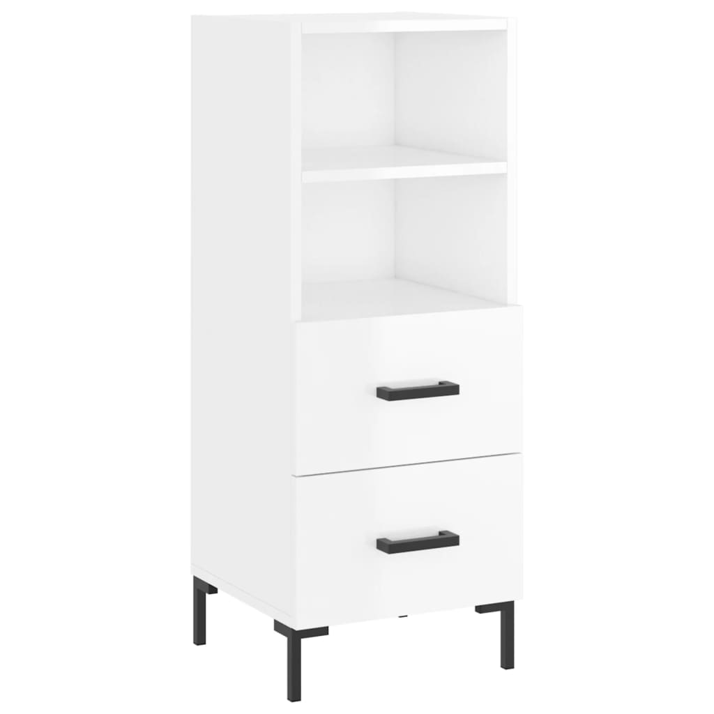 Brilliant white buffet 34.5x34x90 cm Engineering wood